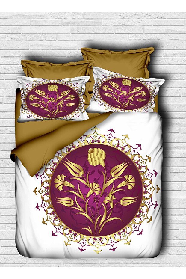 Lilac Flower Vectoral 3D Double Duvet Cover Pillow Set