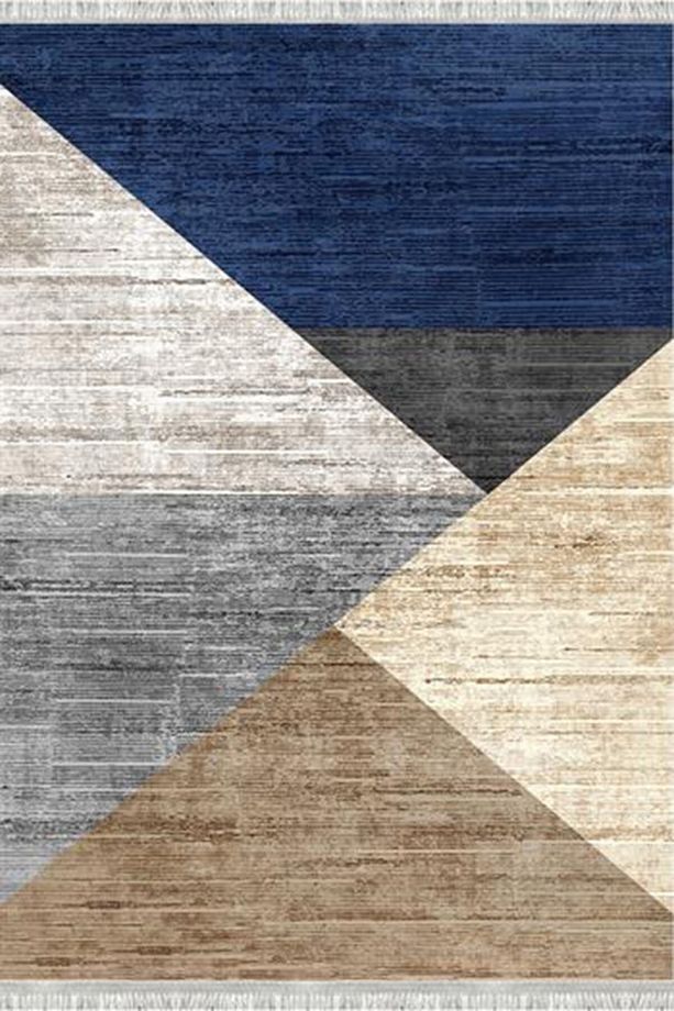 Patchwork Eko Punto Kaymaz Tabanlı Yıkanabilir Antibakteriyel Dijital Baskı Patchwork Halı Yolluk - 3