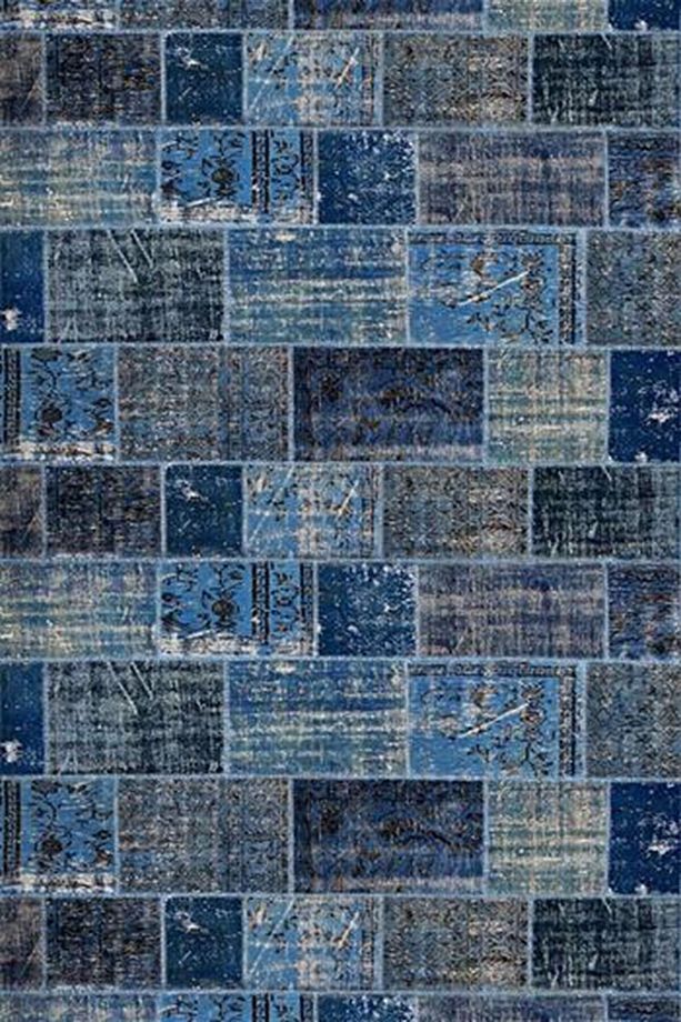 Patchwork Verona Kaymaz Deri Tabanlı Yıkanabilir Antibakteriyel Dijital Baskı Patchwork Halı Yolluk - 3