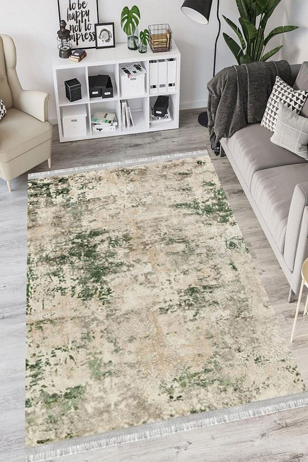 Doku Westa Kaymaz Tabanlı Yıkanabilir Antibakteriyel Dijital Baskı Doku Halı Kilim - 2