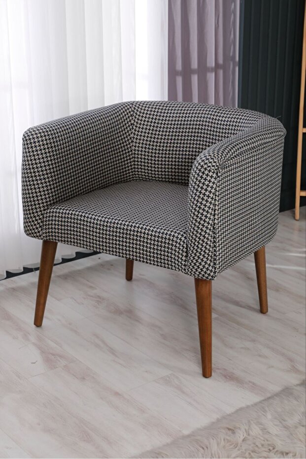 Hobyy  Ahşap Berjer, Ayaklı Berjer ,Modern Berjer,Bohem Kumaş - 1