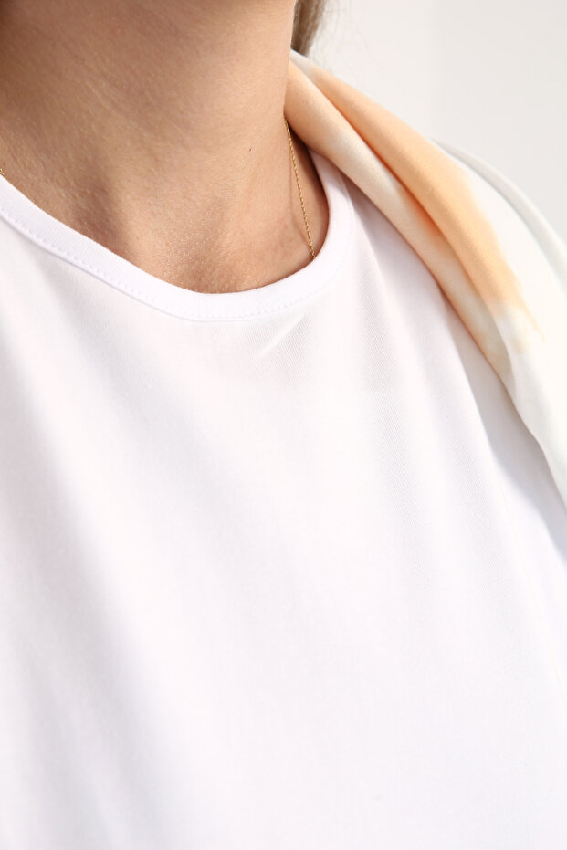 Beyaz Kolsuz Basic Içlik Elbise - 5