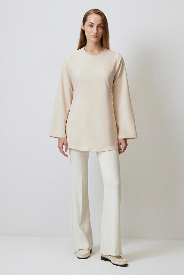 Crype Bluz with Cross Binding Detail - 1