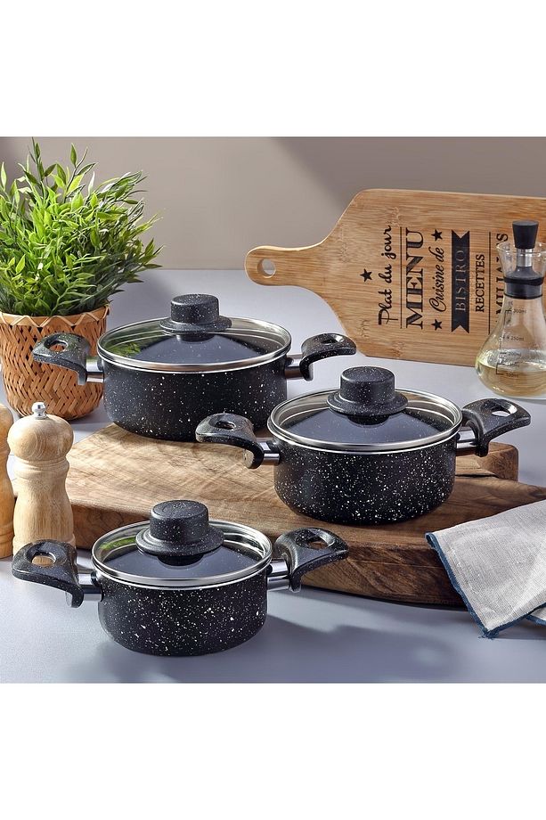 Redlon 3 Lü Mini Granit Güveç Set 12-14-16 Cm - 1