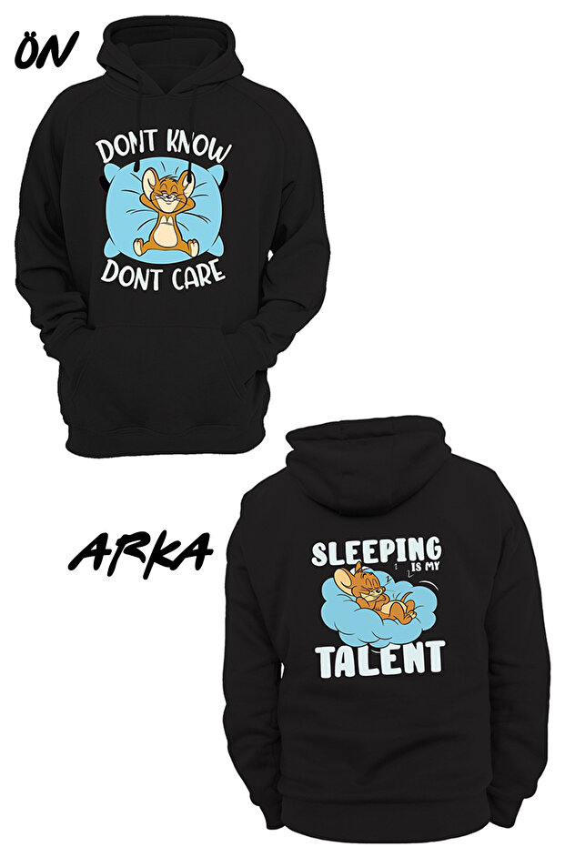 , Jerry Printed, 3 Drawstring. Hooded, Fleece Inside, Very Thick, Hooded Hoodie