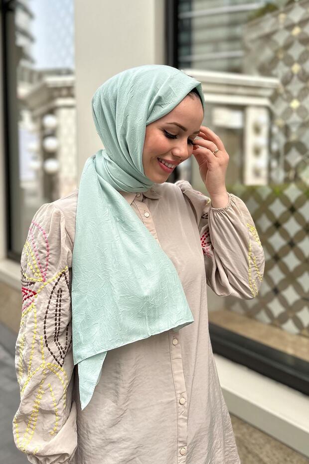 شال كراش من الخيزران -6060700-953 - أخضر مائي