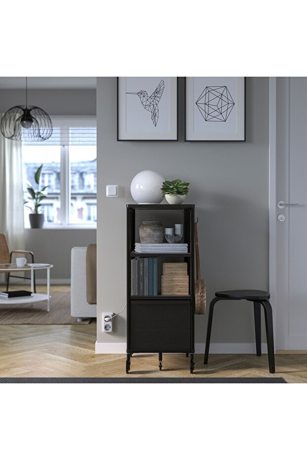 ofis dolabı, siyah, 41x101 cm - 1