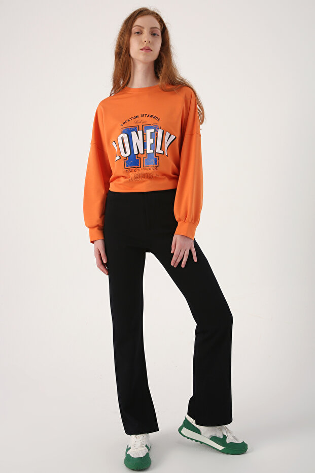 Navy Blue Slit Leg Trousers