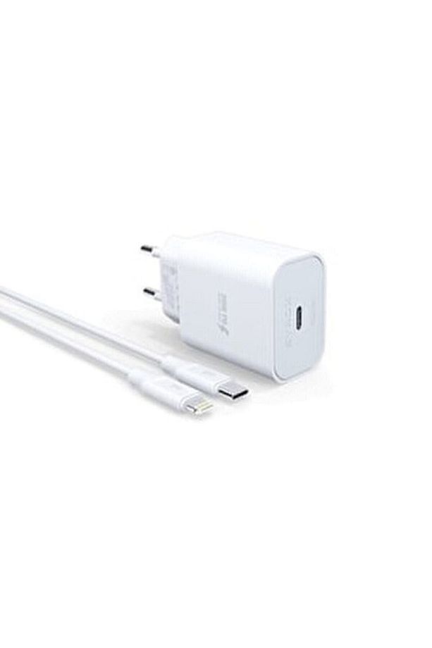 Pd20L Şarj Aleti 3.0A Pd20W Type-C To Lightning Kablo Set Beyaz Lightning girişli modellere uyumlu - 2