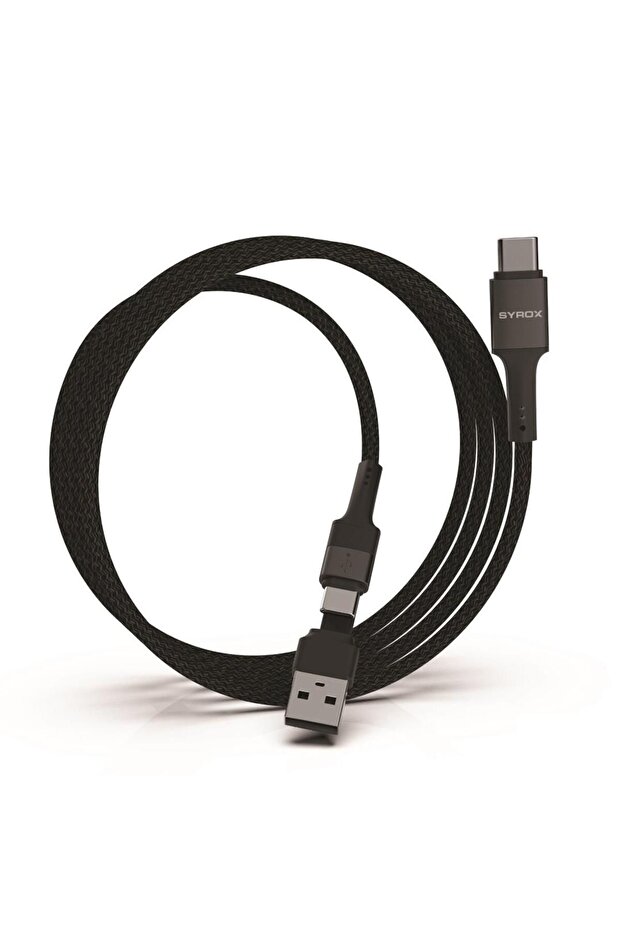 C143 60w 2 In 1 To Type-c Hasir Ultra Hızlı Şarj & Data Kablosu - 2