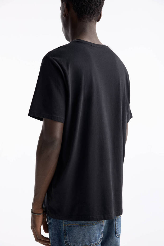 Basic kısa kollu pamuklu tişörtler - 3