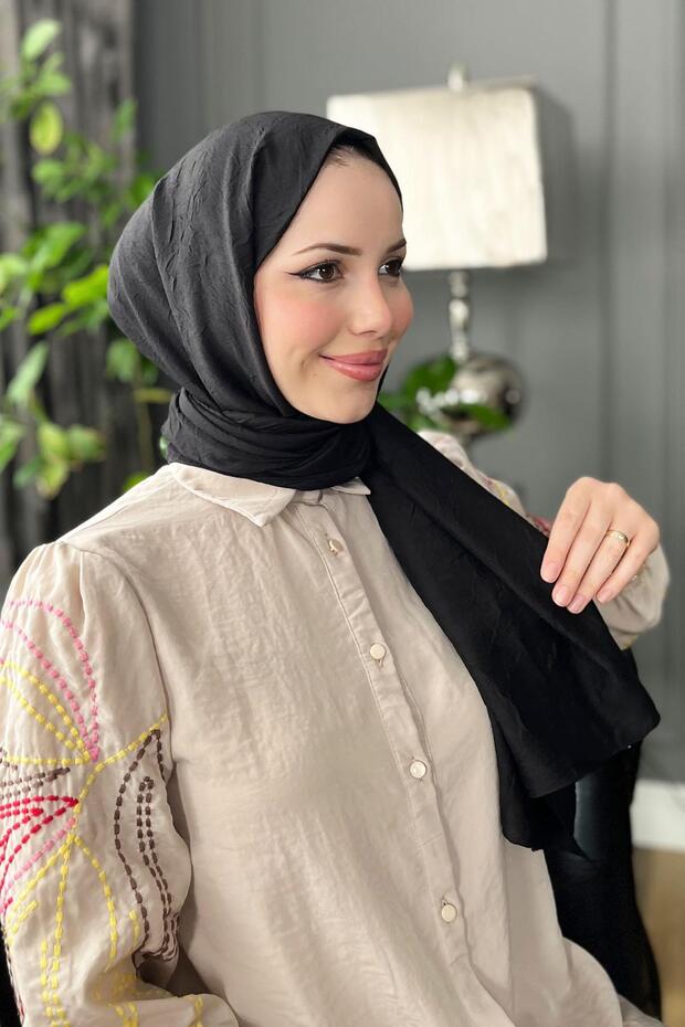 Bambu Kraş Şal - 6060700-911 - Siyah - 2