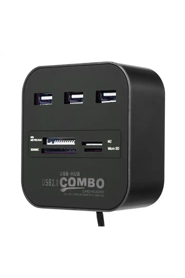 HADRON 3 PORT USB ÇOKLAYICI VE KART OKUYUCU HDX7006