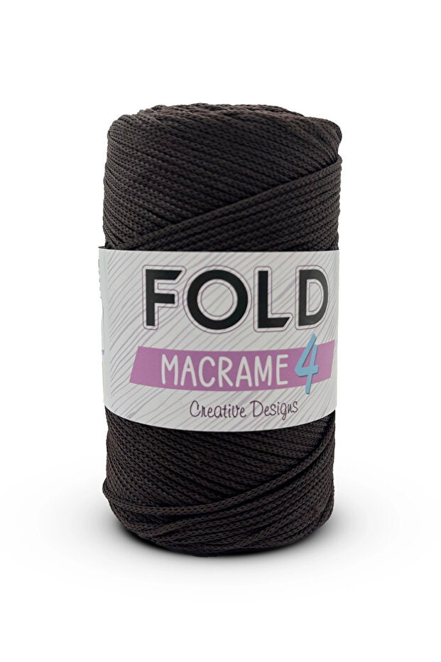 Yarn Macrame No:4 - 210 Bitter Brown Polyester Macrame Rope 2 mm - 200 Gr -230 m Supla Rope Bag Rope