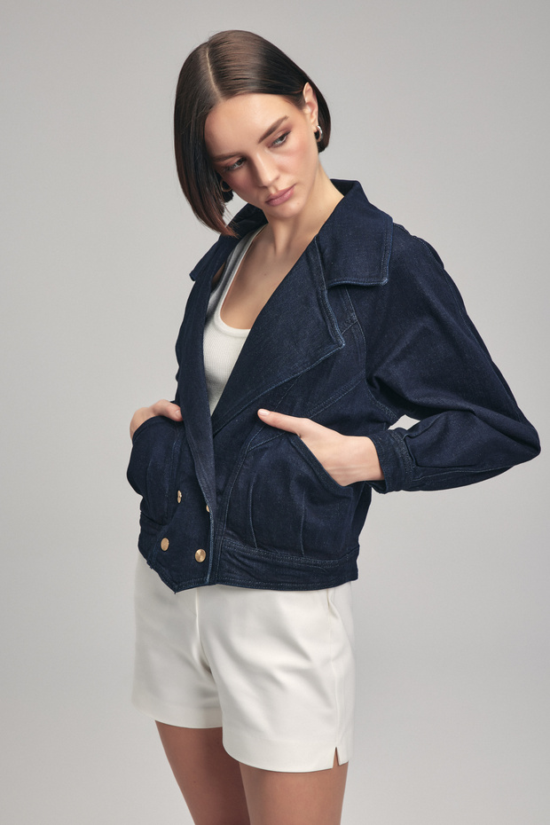 سترة جان مزدوجة الصدر - 1