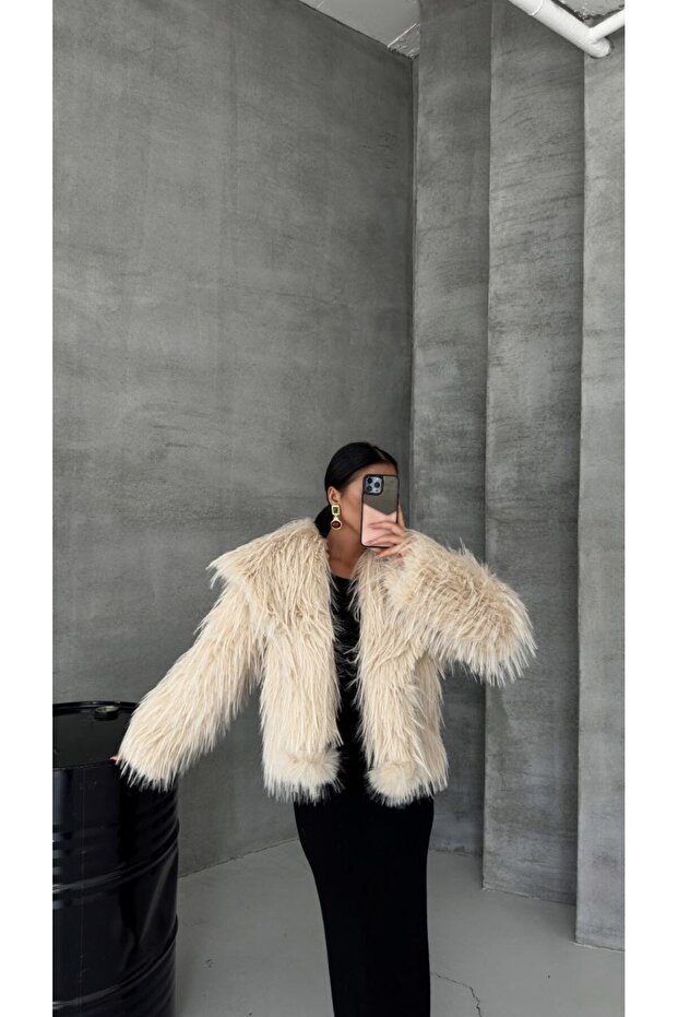 Kürk Ceket (BEYAZ) - 5