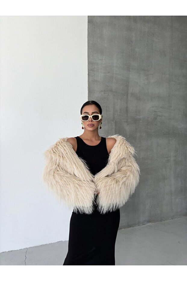 Kürk Ceket (BEYAZ) - 3