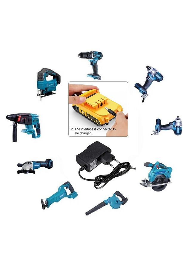 Şarjlı Matkap Için Şarj Adaptörü 24v 20v 18v 16.8v 14v Ve 12 Volt Li-on Pil Şarj Üniversal - 4