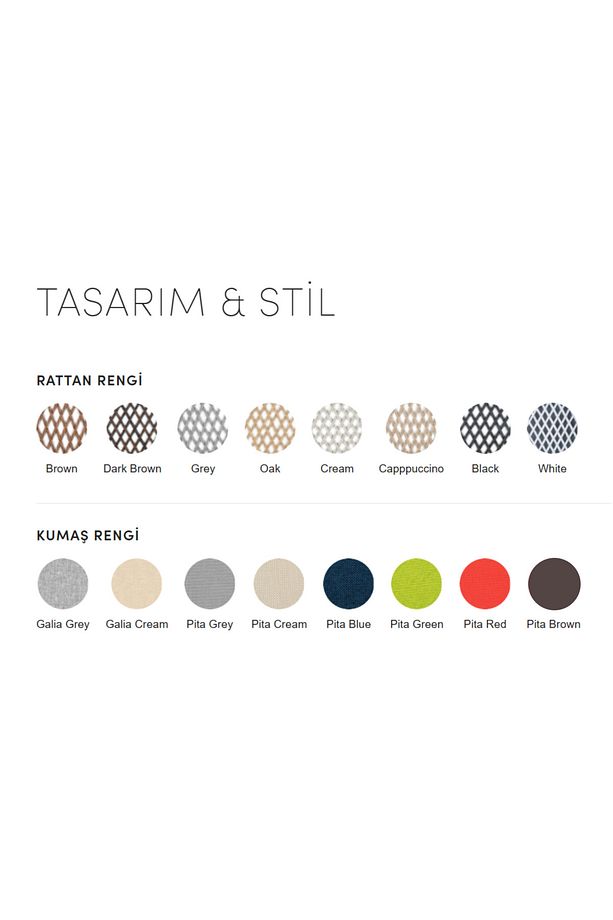 Zambak Rattan Köşe Bahçe Takımı - 6