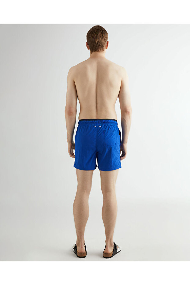 Erkek Mavi Regular Fit Mayo Şort - 2