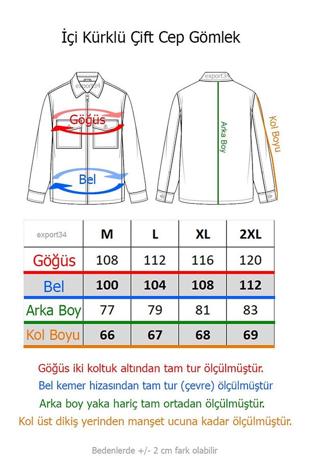 Haki Tek Renk Düz Sade Kapüşonlu Içi Yün Kürklü Kışlık Oduncu Ceket Gömlek - 8