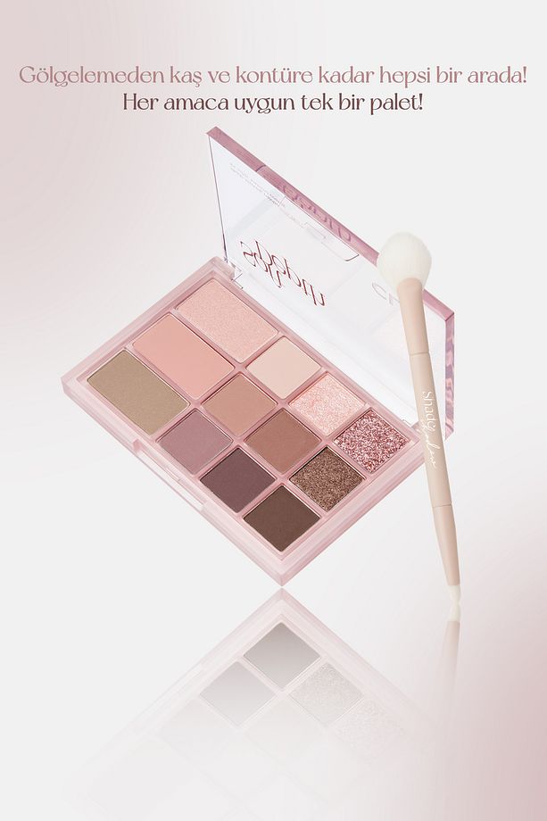 Çok Amaçlı Kullanıma Uygun, Yoğun Pigmentli Far Paleti CLIO Shade & Shadow Palette 02 Soft Depth - 4