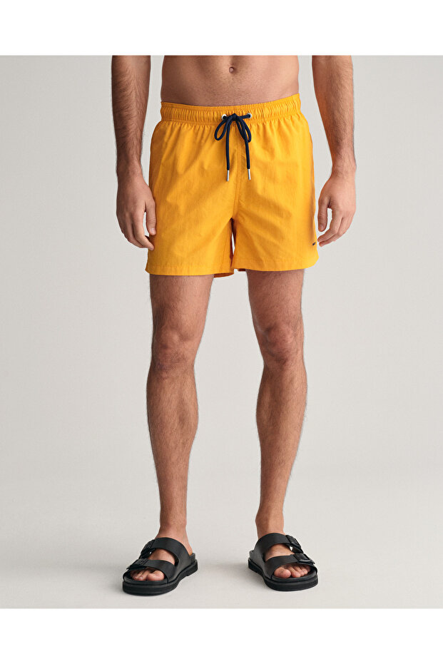 Erkek Sarı Regular Fit Mayo Şort - 6