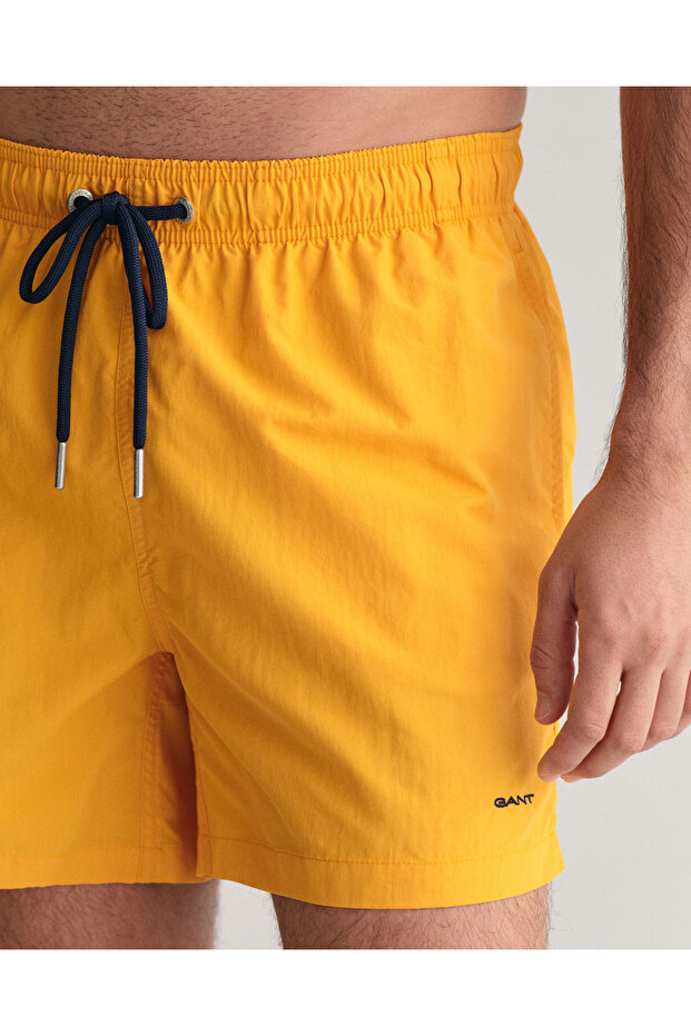 Erkek Sarı Regular Fit Mayo Şort - 5