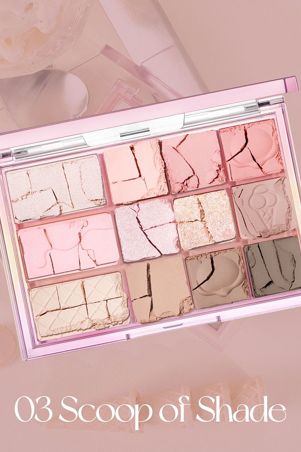 Çok Amaçlı Kullanıma Uygun, Yoğun Pigmentli Far Paleti CLIO Shade & Shadow Palette 03 Scoop Of Shade - 7