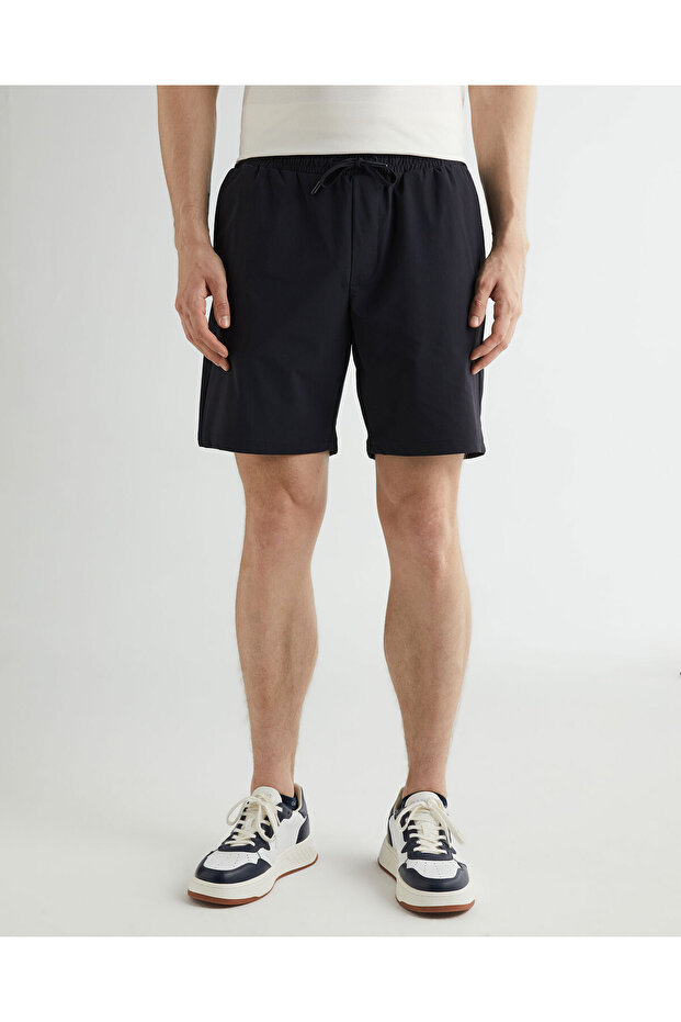 Erkek Lacivert Regular Fit Şort - 3