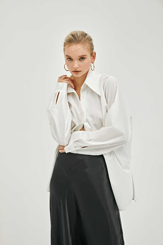 Lilly Oversize Cotton Gömlek - 2