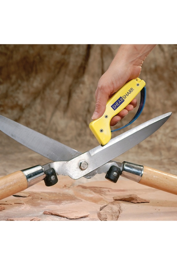 Scissors Sharpener with Ergonomic Handle and Finger Guard - 3