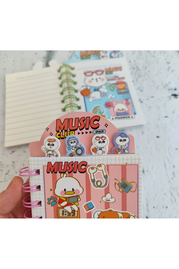 A6 Bookmark Spiraled Concept Notebook Notepad Lined Notebook 80 Sheets 1 Pcs - 2