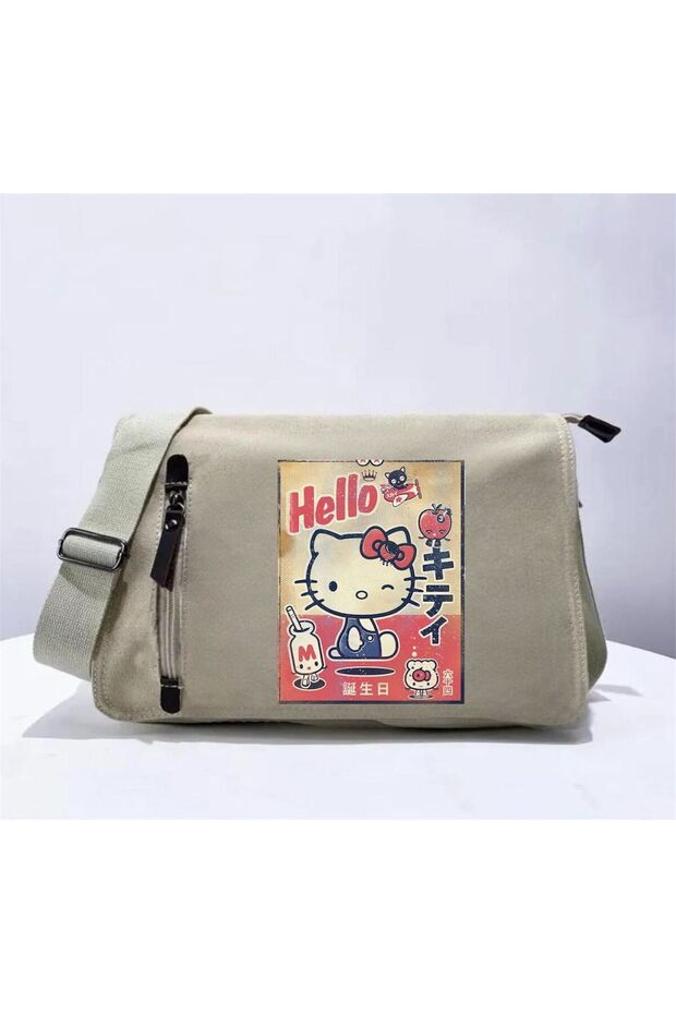 Printed Messenger Bag - 1