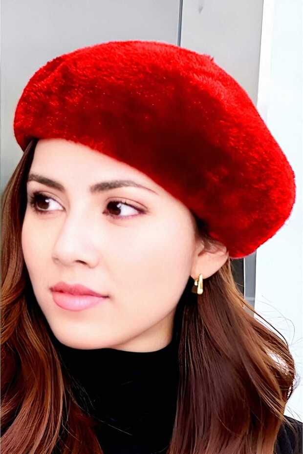 Kadın Peluş Ressam Bere - 6