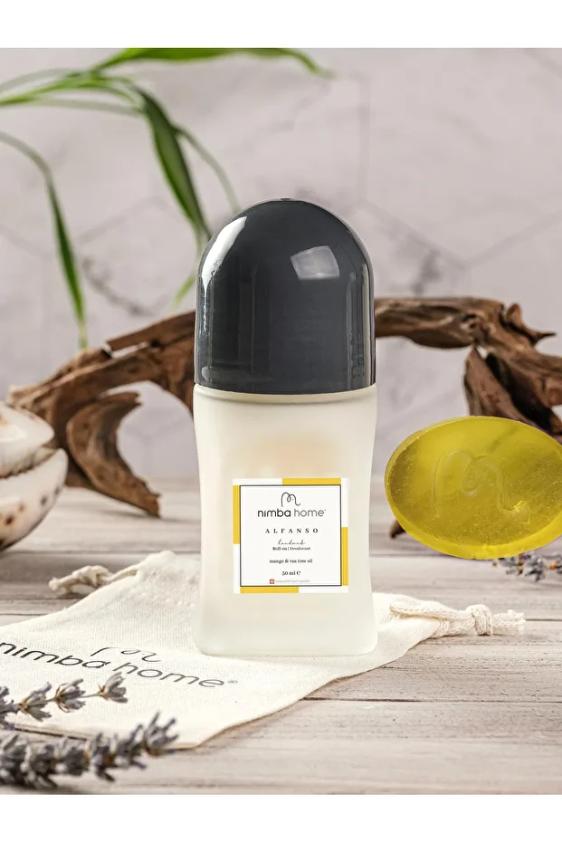 Doğal Roll-on Mango & Çayağacı -vegan Roll-on Deodorant 50 Cc (1 ADET SEYAHAT SABUNU HEDİYE) - 1