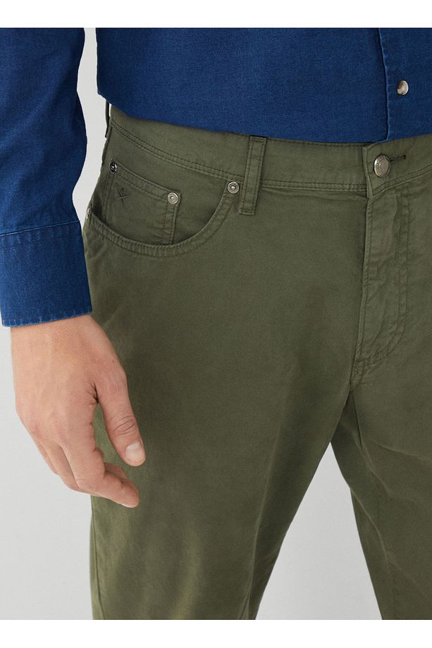 Normal Bel Normal Paça Slim Fit Haki Erkek Pantolon HM212491 - 3