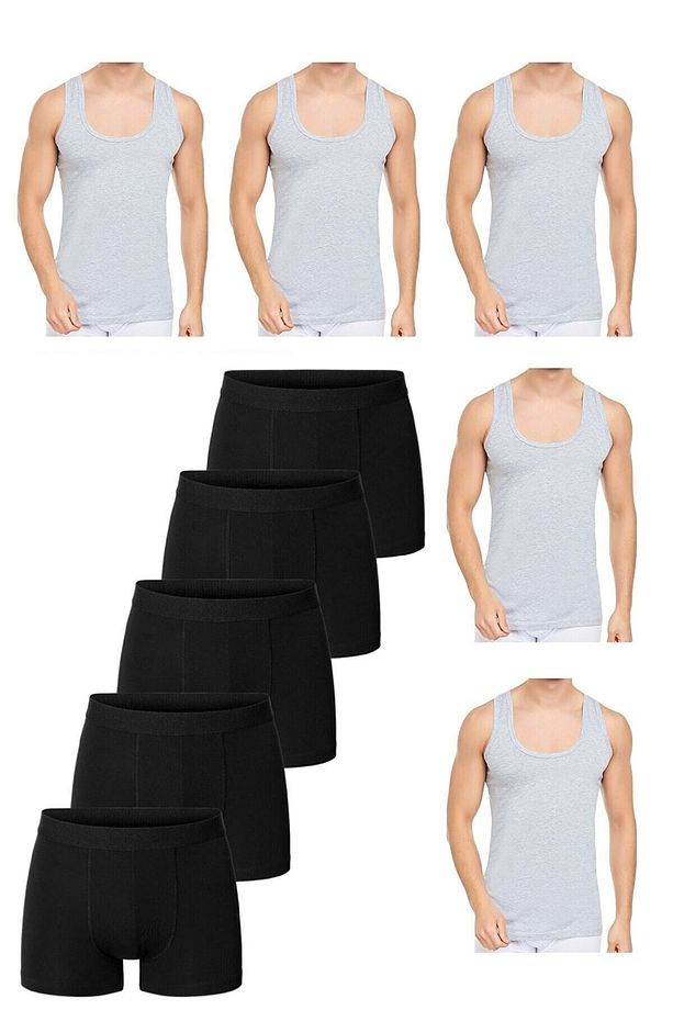 10 Parça Atlet Ve Boxer Takımı Ekonomik Paket 5 Boxer 5 Atlet - 1