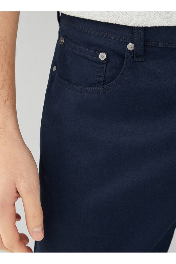 Normal Bel Normal Paça Slim Fit Lacivert Erkek Pantolon HM212491 - 3
