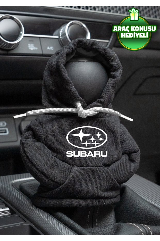Subaru Logo Black Gear Shift Hoodie - Car Wear Fleece Bun Sweat