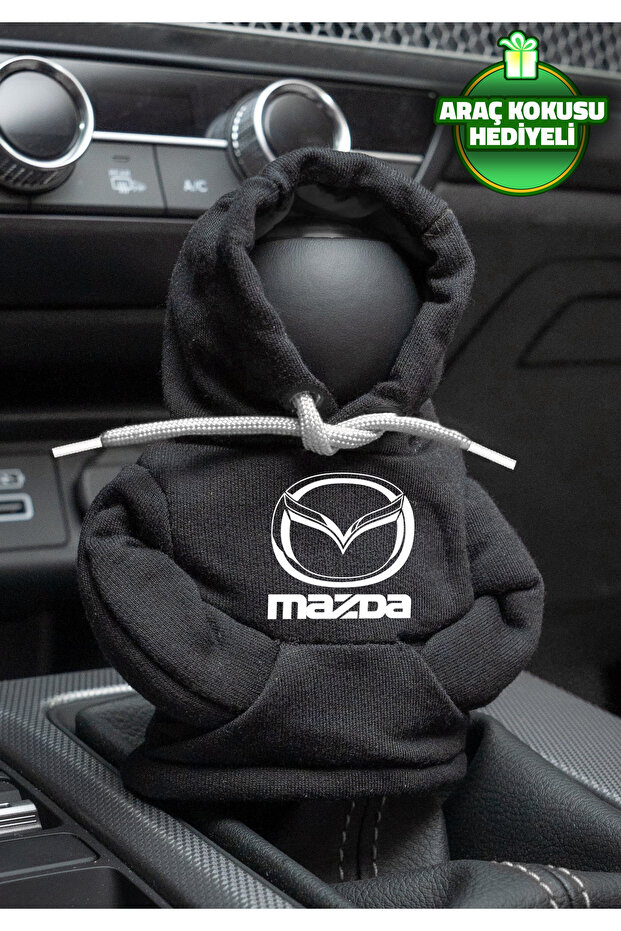 Mazda Logo Black Gear Shift Hoodie Car Gear Shift Outfit Shifter Fleece Auto Accessory Gear Shift Knob