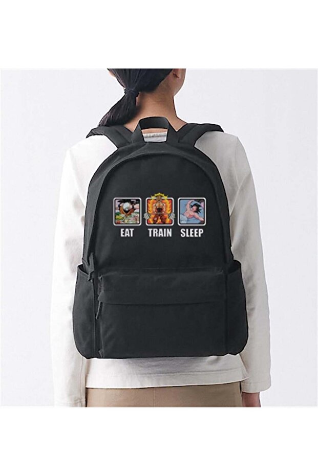 حقيبة ظهر للجنسين مطبوعة من Worm Boutique Y2k Eat Train Sleep