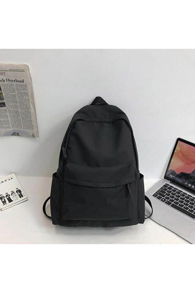 حقيبة ظهر سوداء للجنسين من MINGALONDON Streetwear