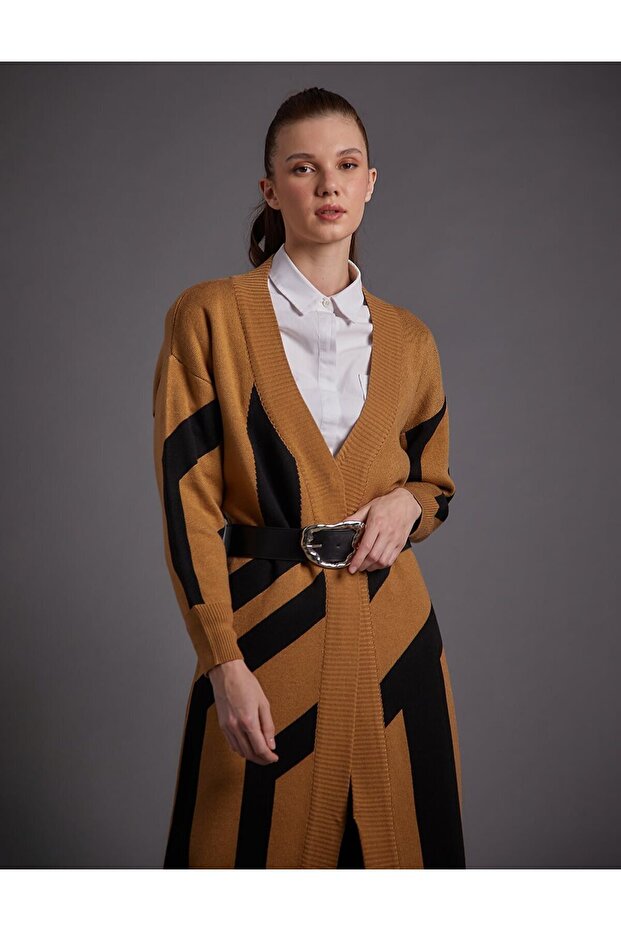 سترة طويلة منقوشة - 3