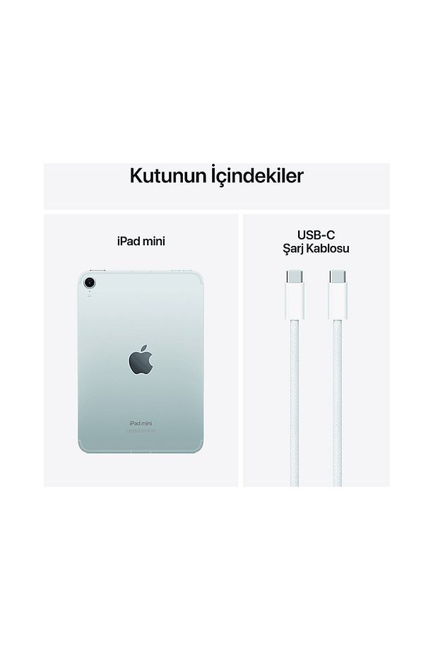 MXPW3TU/A iPad Mini 7 256 gb Wifi+Cellular Tablet Mavi - 8
