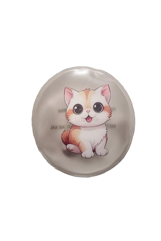 SEVİMLİ KEDİ CEP SOBASI,EL ISITICI,SICAK SU TORBASI PVC 9cm - 3
