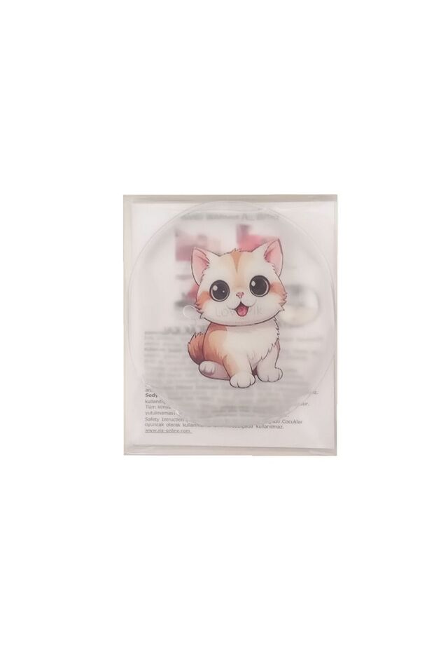 SEVİMLİ KEDİ CEP SOBASI,EL ISITICI,SICAK SU TORBASI PVC 9cm - 5