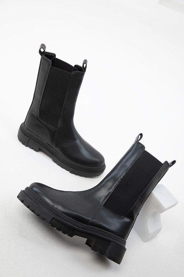Siyah Kadın Bot & Bootie 20003 - 2