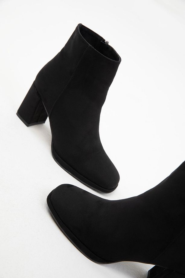 Siyah Süet Kadın Bot & Bootie 19949 - 4