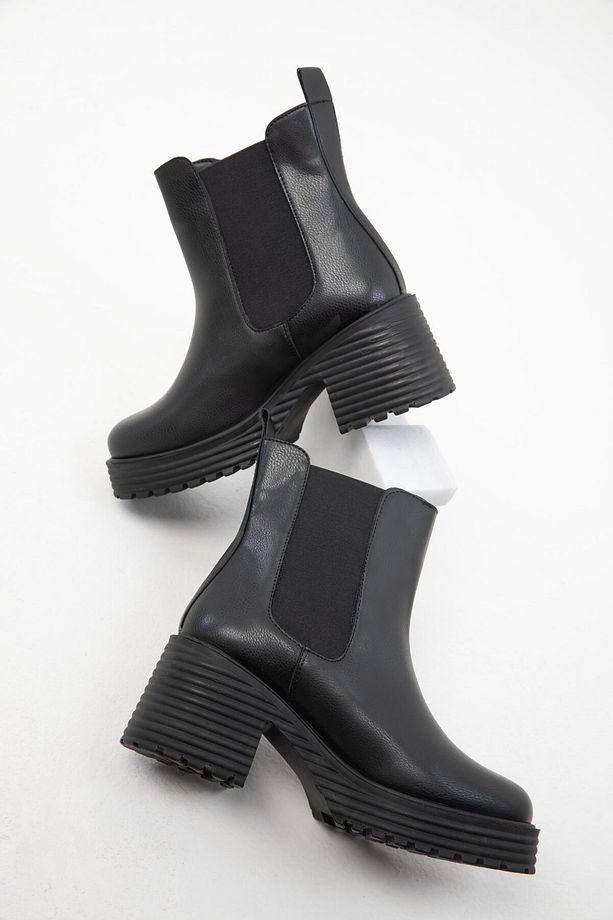 Siyah Kadın Bot & Bootie 18486 - 5